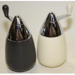 Terence Conran salt and pepper grinders.Collectible Mid Century design