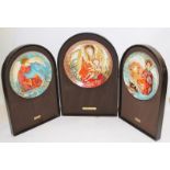 Limited Edition 'The Byzantine Triptych' by Anna Perenna - New York. Three ceramic plates