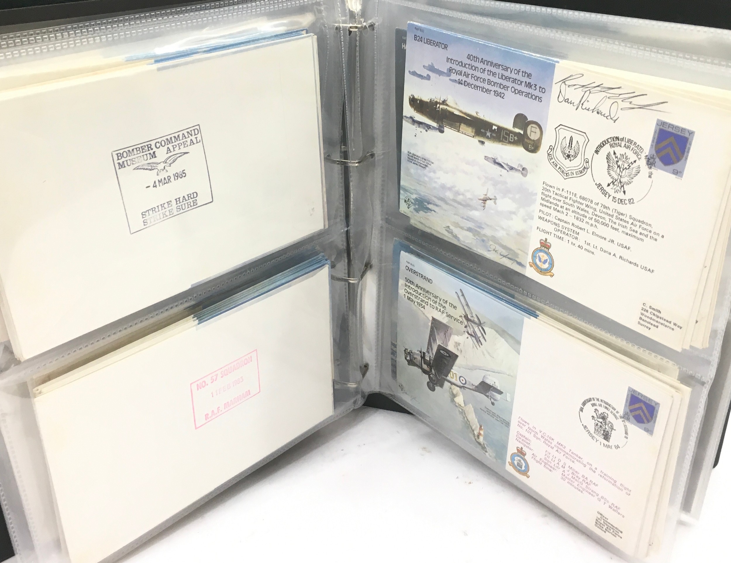 Large collection of Jersey First Day Covers all with an RAF theme, many signed by the pilots - Image 3 of 5