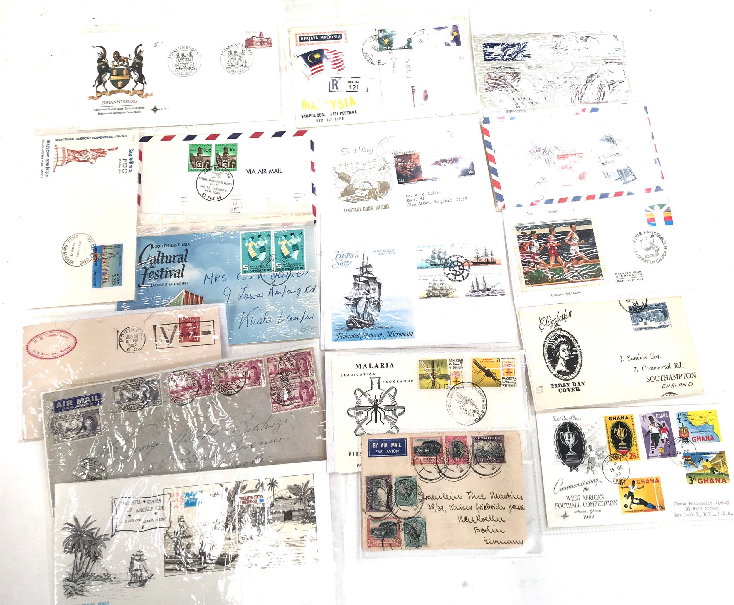 51 mainly commonwealth stamps in covers.