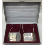 Collectible Concorde branded Sterling Silver decanter labels in original box with certificate
