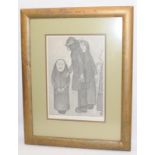 L S Lowry (1887-1976) Limited edition lithograph print entitled 'Family Discussion' from an original