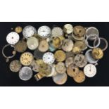 Carton of watch and pocket watch movements / dials etc