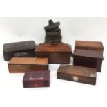 A large collection of assorted wooden boxes etc.