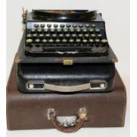 Three vintage typewriters to include Imperial Good Companion 4, Olympia Splendid 66 and a