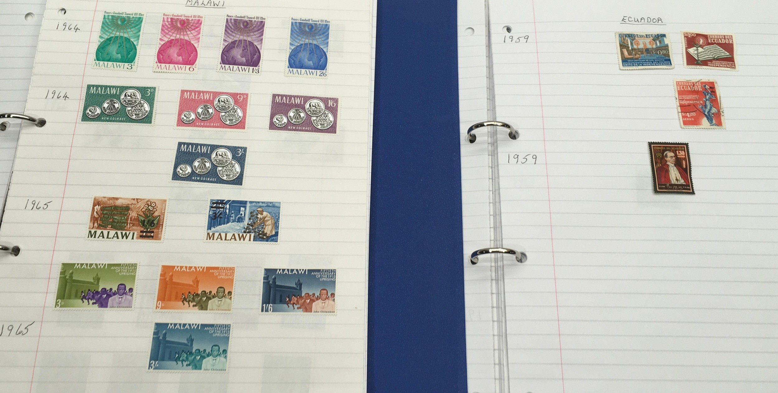 Large collection of mainly Rest of World stamps contained within 13 folders - Image 9 of 9