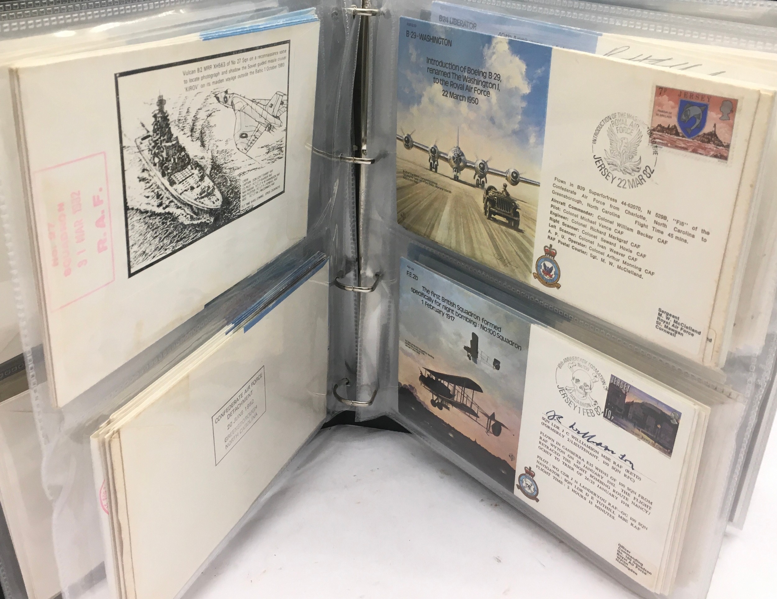 Large collection of Jersey First Day Covers all with an RAF theme, many signed by the pilots - Image 2 of 5