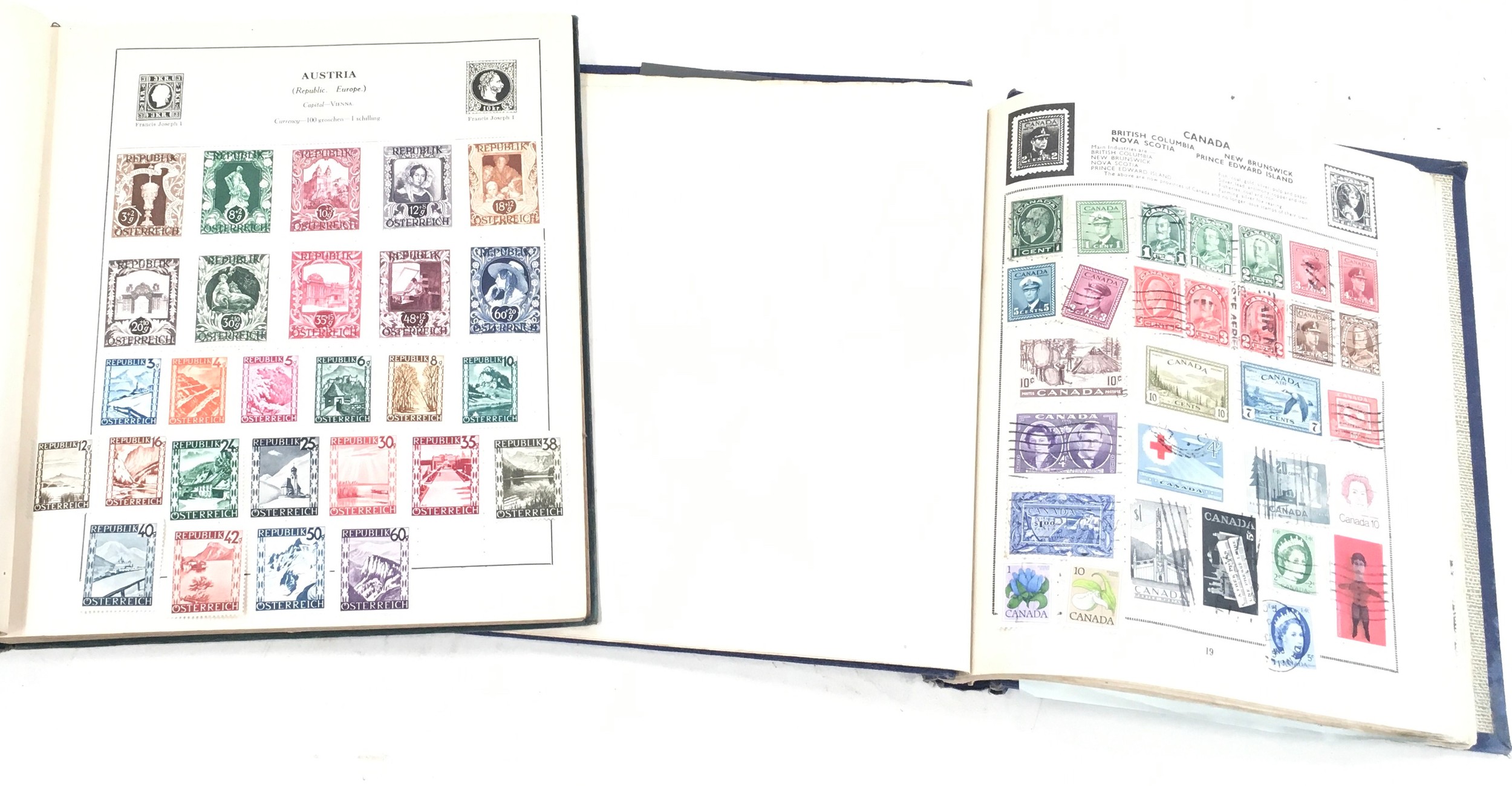 Two old stamp albums.