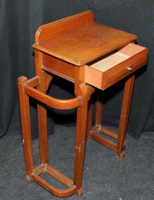 Arts and Crafts bentwood hall table with single drawer. 80cm tall - Image 3 of 4