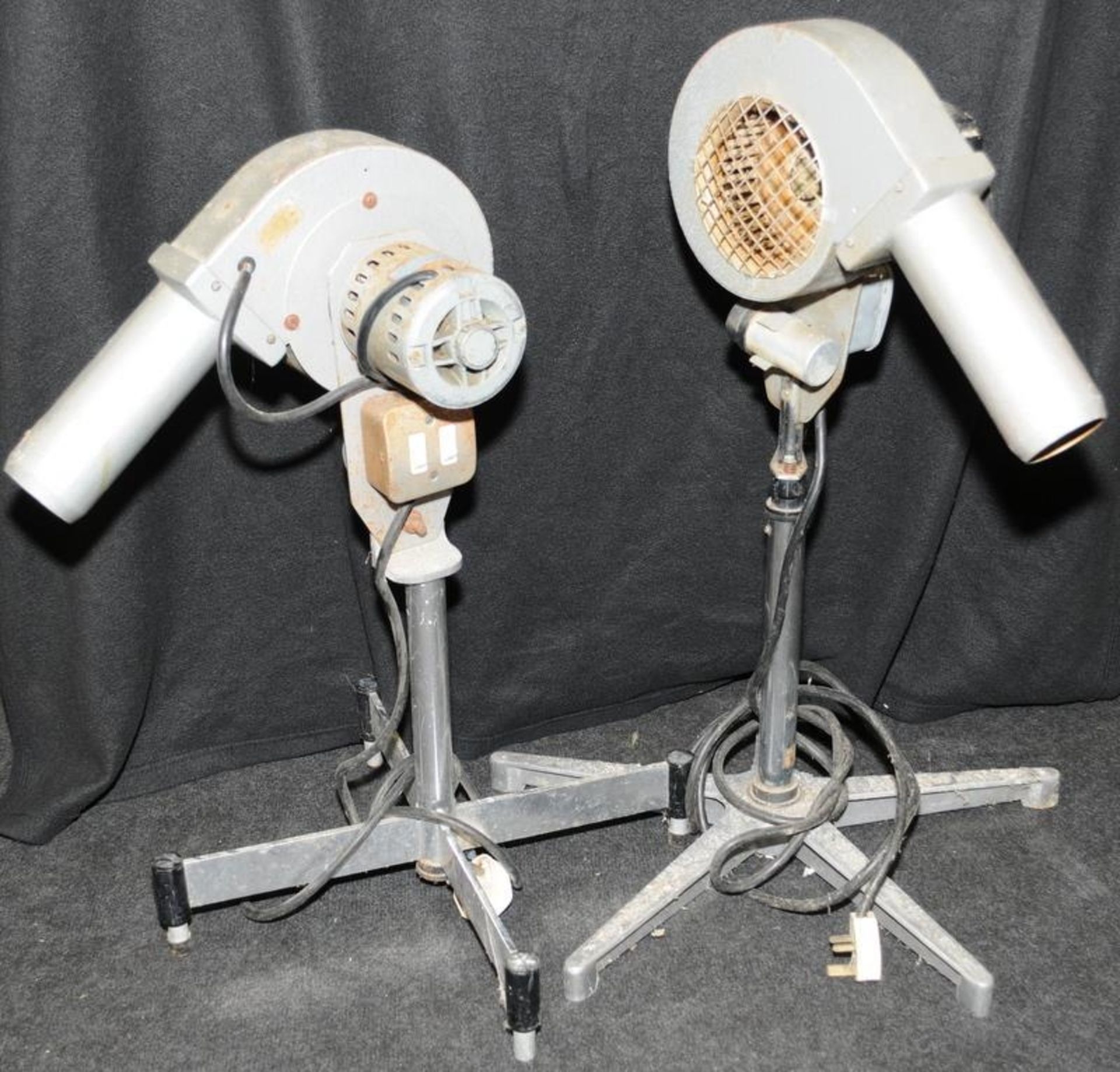 Pair of vintage freestanding Turbojet commercial hairdryers. Ideal upcycling project. Approx 65cm - Image 6 of 6