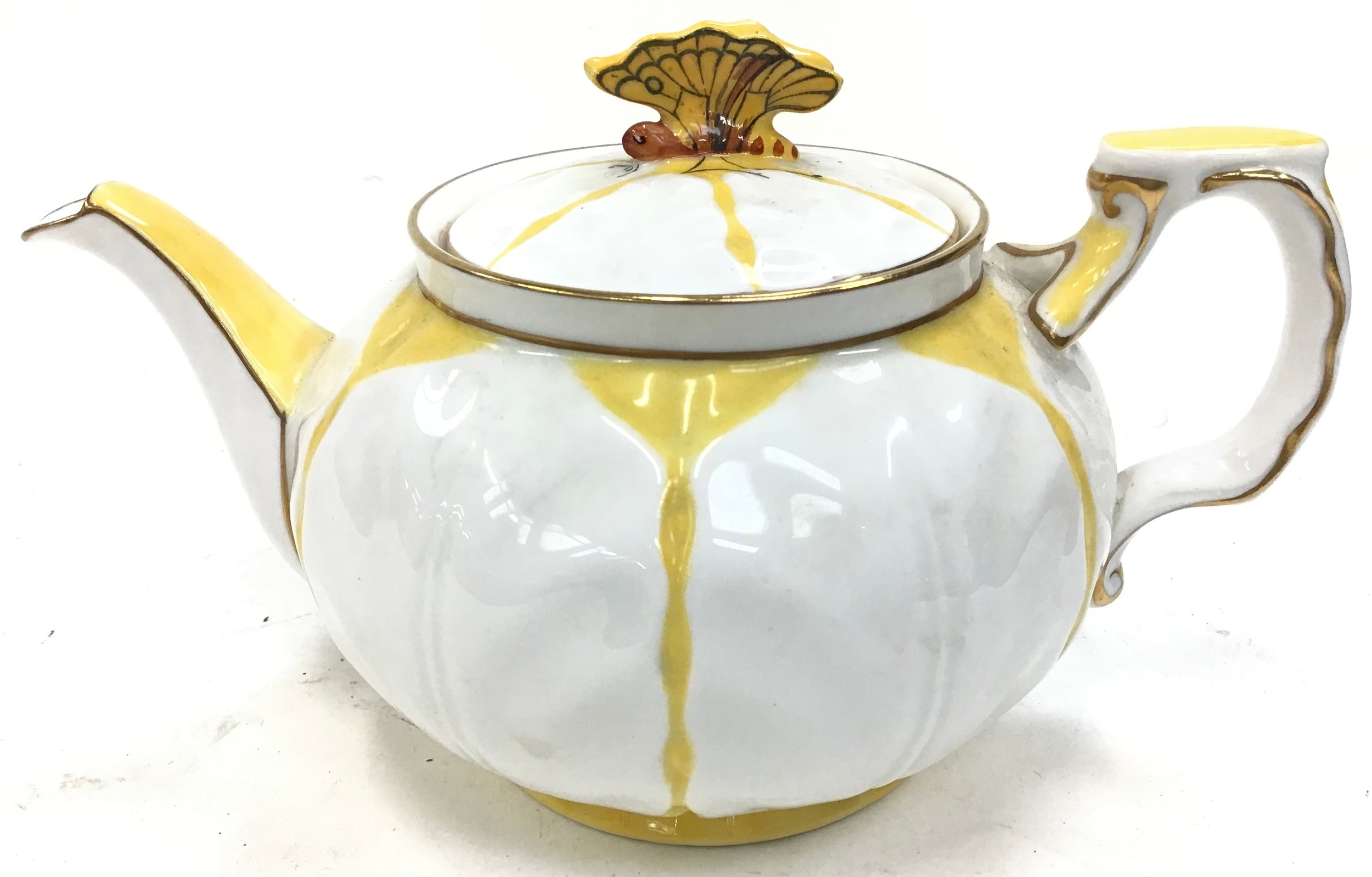 Rare butterfly handle Aynsley teapot.