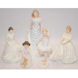 Collection of boxed Royal Doulton figurines to include HN3435 Daddy's Girl, HN4096 Harmony, HN3395