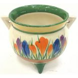 Clarice Cliff crocus pattern sugar bowl.