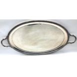 Gerrard and Co silver twin handed serving tray London 1925 2239g