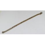 9ct gold ladies fancy link bracelet