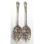 A pair of George III regency berry spoons, London 1771.