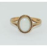9ct gold antique set Opal ring size N