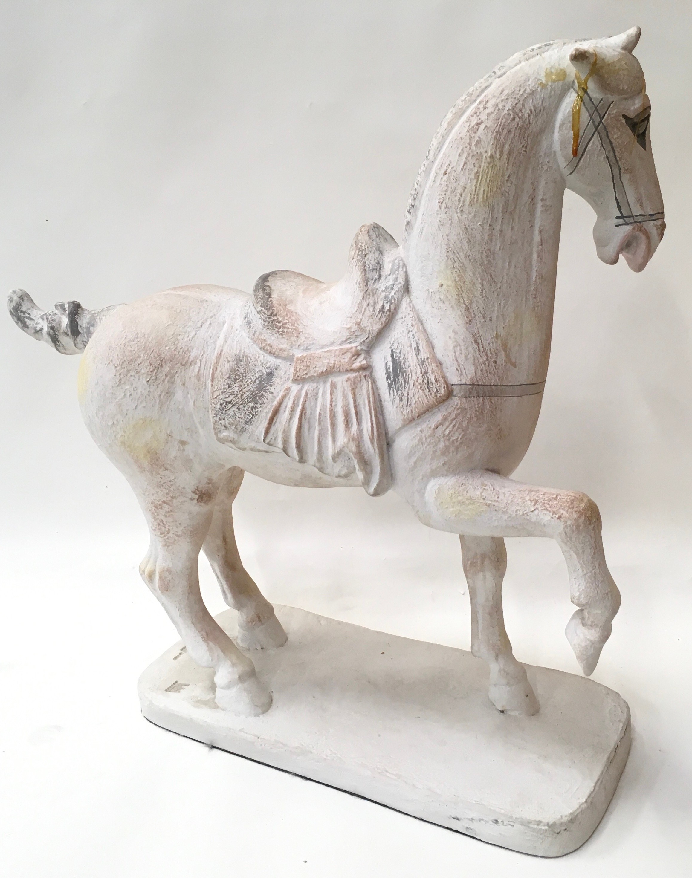 Large pottery horse sculpture by Austin Productions in association with the V&A Museum in the