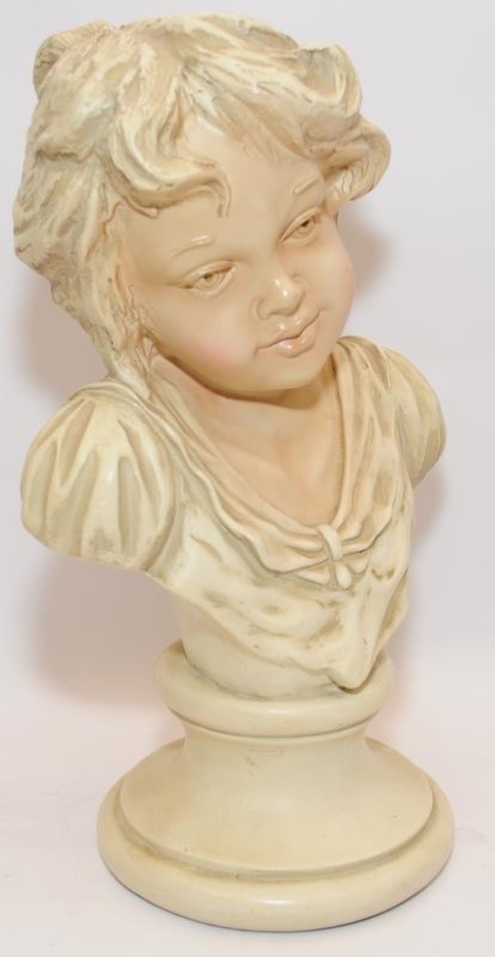 Pair of decorative resin busts in a classical style. 32cms tall - Image 3 of 4