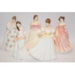 Collection of boxed Royal Doulton figurines to include HN3609 Kathleen, HN3872 Lauren, HN4243
