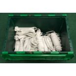 large box of white 4 way extension cables