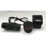 Vivitar camera lens together with Vortex Solo 8x36 monocular. Ref 15/151.