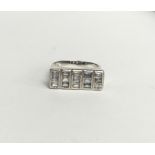 925 silver bar ring. Size N+.