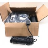 Box of new unused black 4 way surge protection 5 meter extension cables (20).