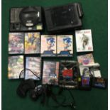 Sega Mega Drive with controllers and games. WP.