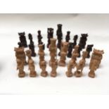 Carved chess pieces (56)