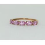 9ct gold ladies Pink Tourmaline ring size R