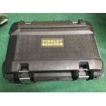 Large Black Stanley Fatmax box on wheels.