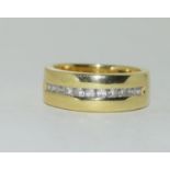 A gold on 925 silver and DQCZ Italian ring, Size L/M