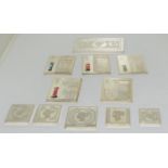 Silver postage stamps, 235g approx. (C19)