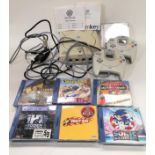 Sega Dreamcast games console with controller ps and games. WP.