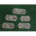 5 x Repro. art deco style signs (259)
