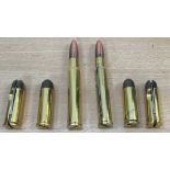 6 x brass bullet shaped penknives. (143)