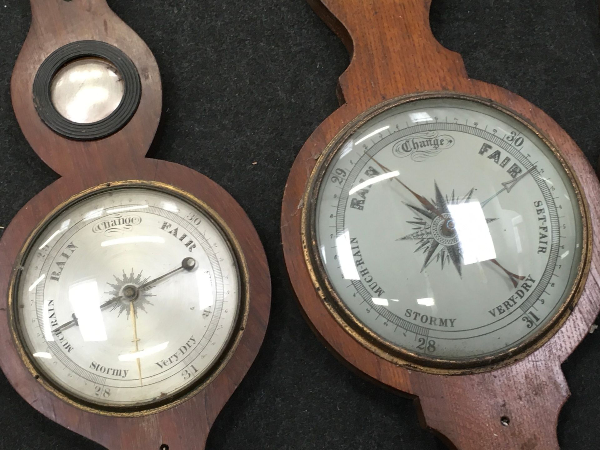 Collection of three vintage banjo barometers. - Image 2 of 5