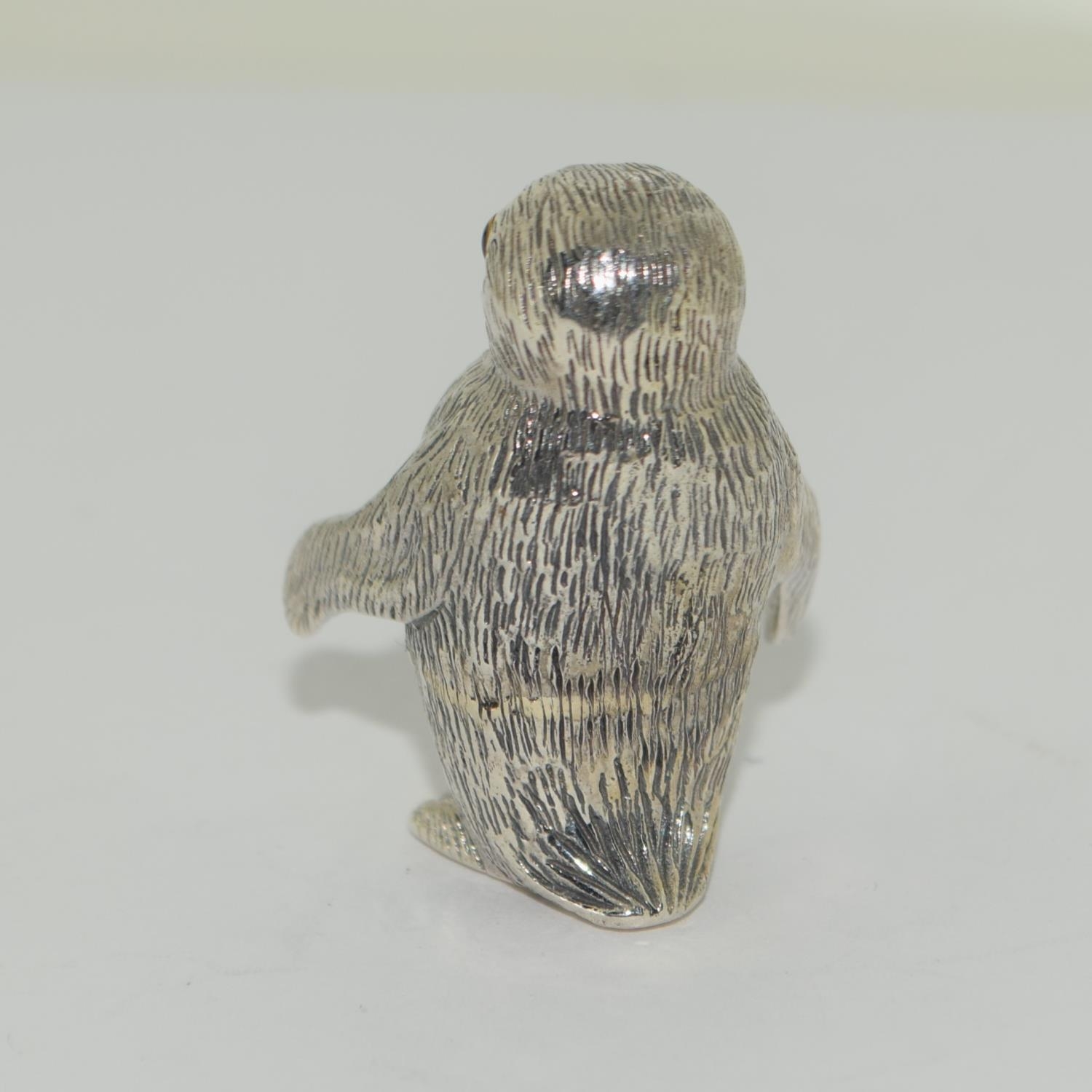 A Silver figure of a penguin. - Image 2 of 3