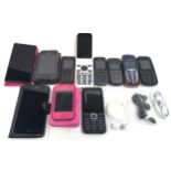 Collection of various mobile phones.