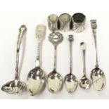 Mix silver items to include a draining spoon