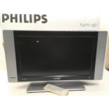 Philips 20" widescreen flat TV with PC input model ref 20PF5320/01. Boxed with remote