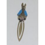 A Silver and Enamel Peter Rabbit Bookmark.