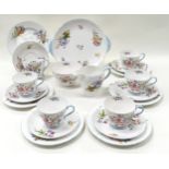 Shelly Teaset for 6 place settings "Wild Flowers" no 13668