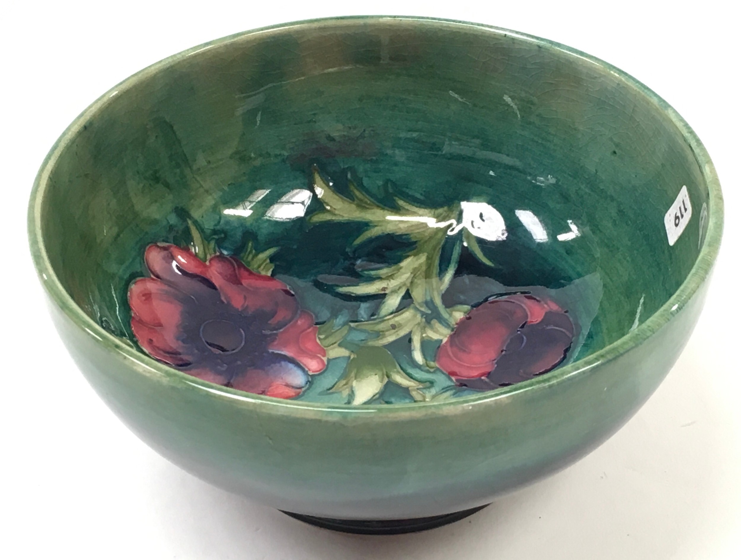 A Moorcroft Pottery bowl, pansy design, impressed marks to base. - Image 2 of 4