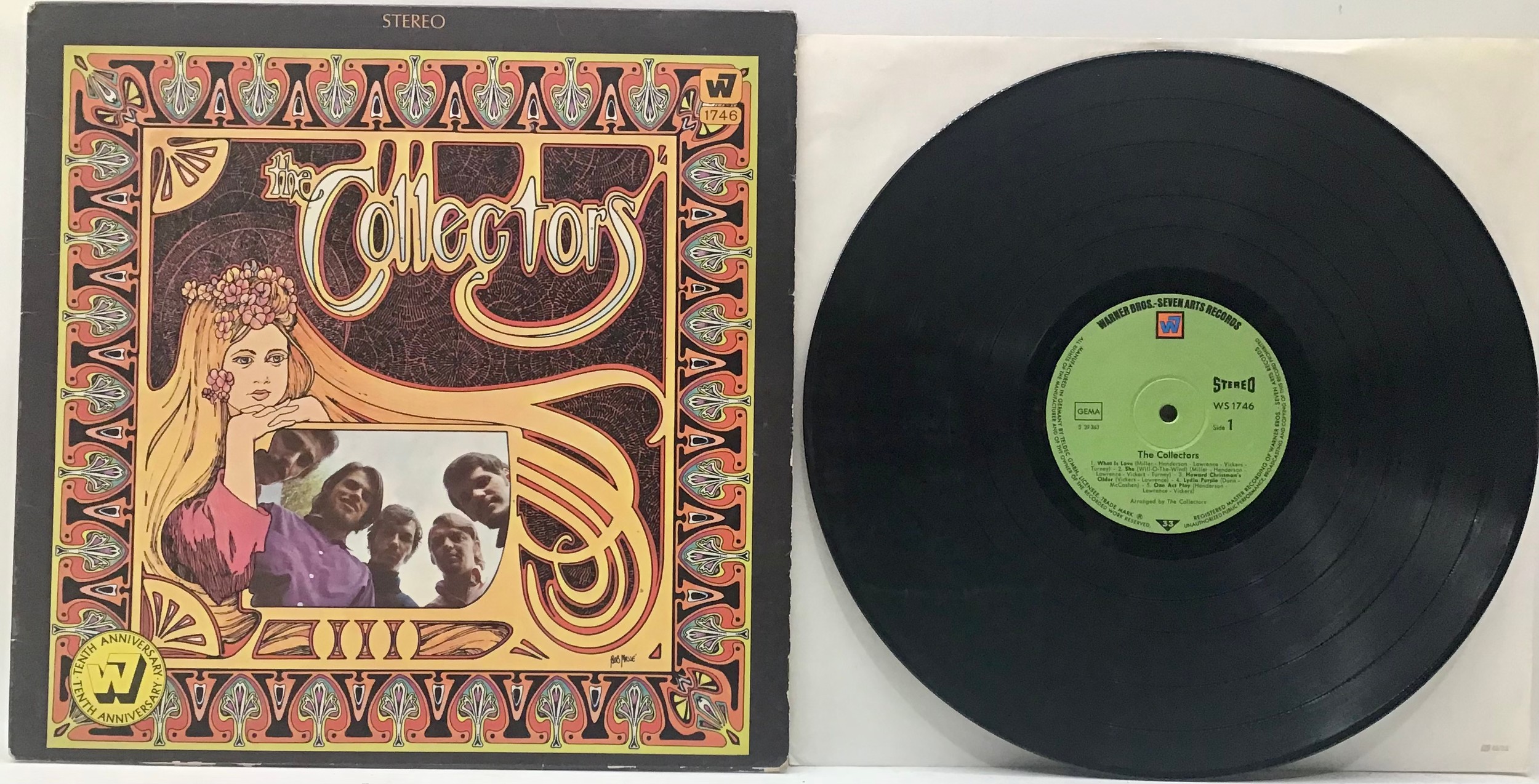 THE COLLECTORS SELF TITLED VINYL 33 RPM RECORD. A fantastic copy of this Canadian psych / acid