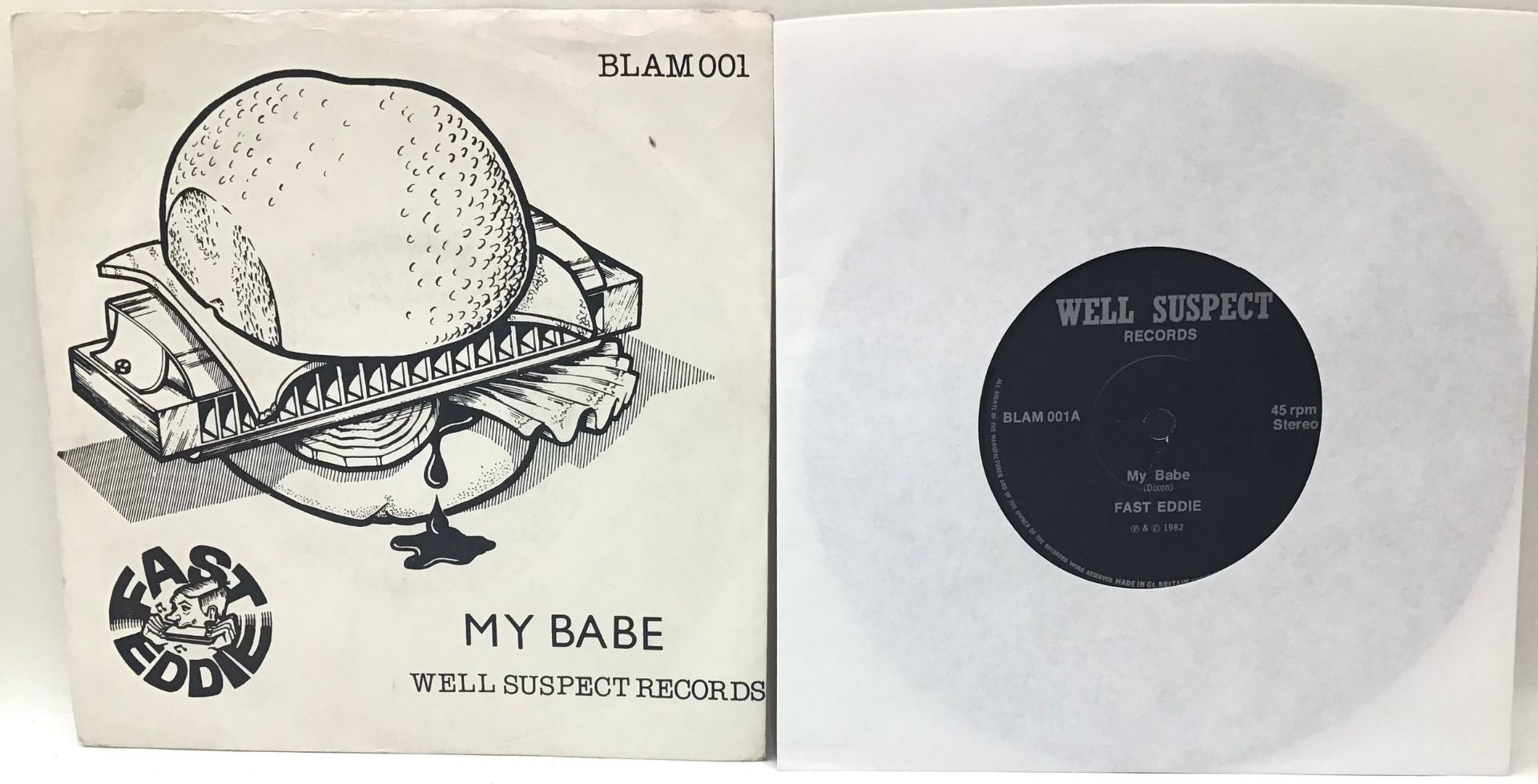 FAST EDDIE - MY BABE & HELP ME & SWEET SENSATIONS 45. A mod revival R & B single from 1982 on the