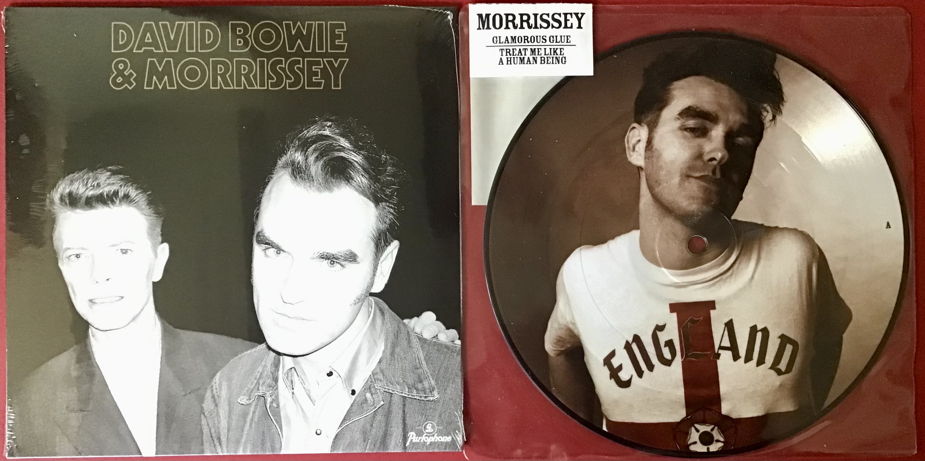 2 MORRISSEY VINYL SINGLES. First we have a copy on picture disc of 'Glamorous