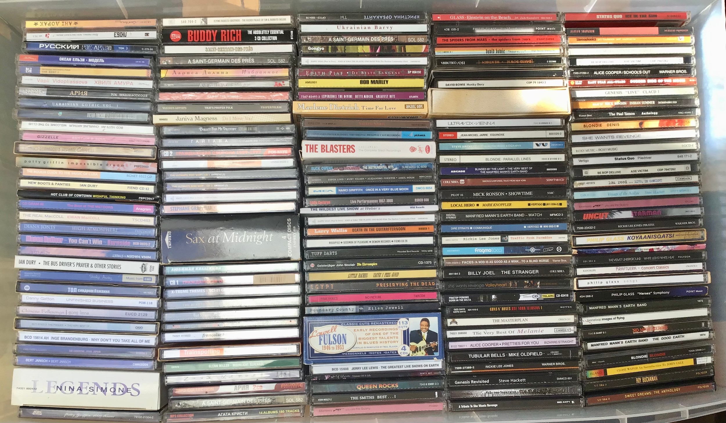 BOX OF VARIOUS ROCK / POP COMPACT DISCS. To include artists - Alice Cooper - Larry Wallis - Nina
