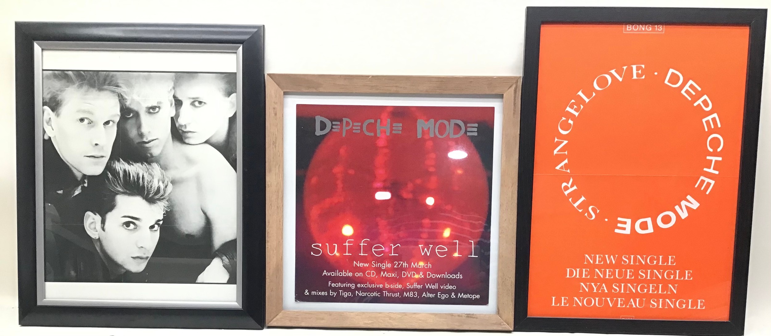 DEPECHE MODE POSTERS X 3. These are varying in size and include a promotional material for the